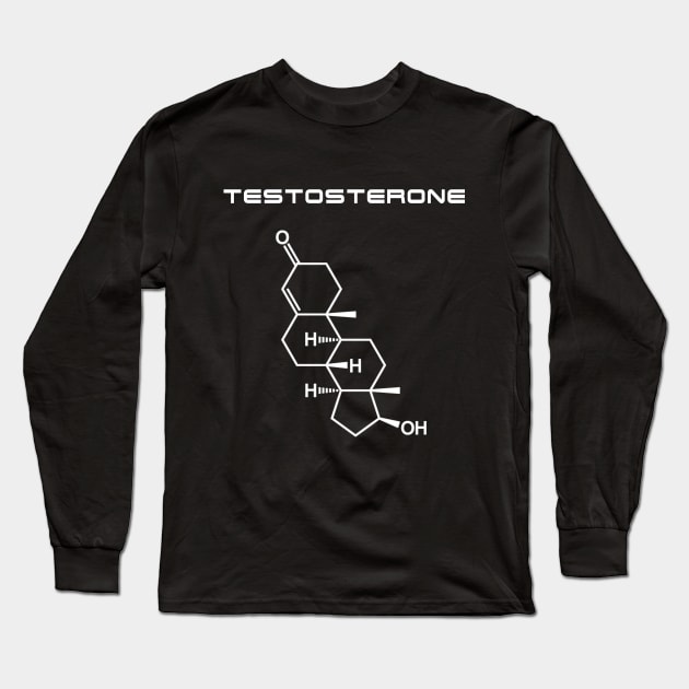 Testosterone - White Long Sleeve T-Shirt by Roidula